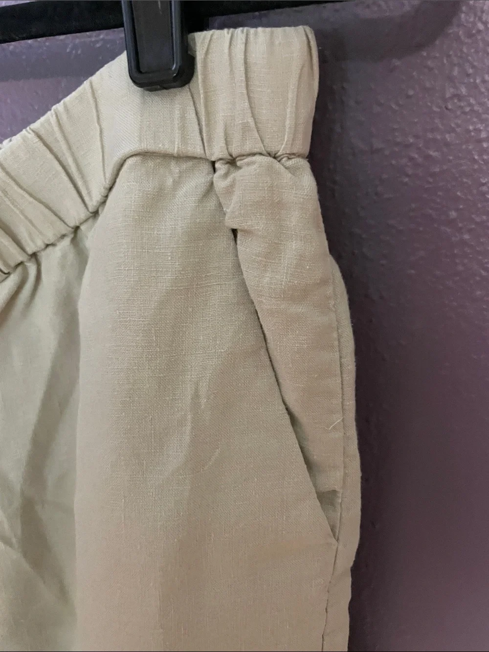 Women's Quince XL linen Casual Elastic-Waist Pants - Khaki